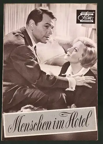 Filmprogramm DNF, Menschen im Hotel, O. W. Fischer, Michèle Morgan, Regie: Gottfried Reinhardt