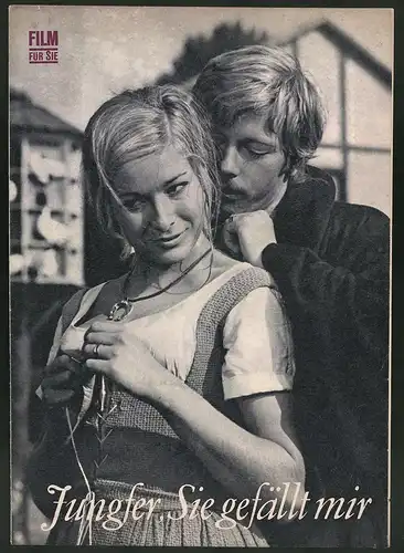 Filmprogramm Film für Sie Nr. 34 /69, Jungfer, Sie gefällt mir, Wolfgang Kieling, Monika Gabriel, Regie: Günter Reisch