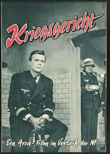 Filmprogramm Hausprogramm, Kriegsgericht, Karlheinz Böhm, Christian Wolff, Regie: Kurt Meisel