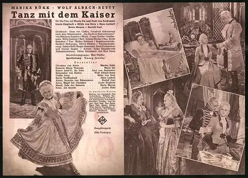 Filmprogramm IFK Nr. 3253, Tanz mit dem Kaiser, Marika Rökk, Axel von Ambesser, Regie: Georg Jacoby