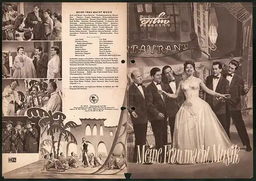 Filmprogramm PFP Nr. 124 /57, Meine Frau macht Musik, Lou Seitz, Lore Frisch, Günther Simon, Regie: Hans Heinrich
