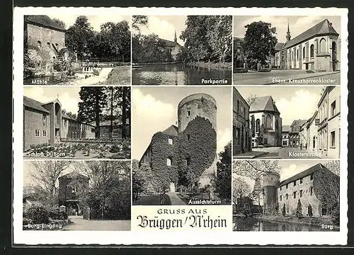 AK Brüggen /N`rhein, Ehemaliges Kreuzherrenkloster, Mühle, Burg