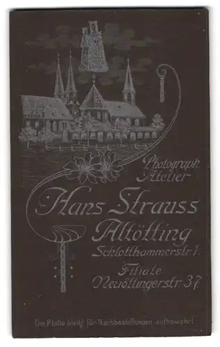 Fotografie Hans Strauss, Altötting, Schlotthammerstr. 1, Ansicht Altötting, Kloster mit Madonna Figur