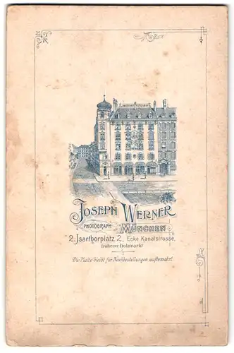 Fotografie Joseph Werner, München, Ansicht München, Geschäftshaus & Atelier Isarthorplatz 2 Ecke Kanalstrasse