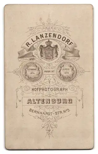 Fotografie R. Lanzendorf, Altenburg, Brustportrait junger Herr mit moderner Frisur