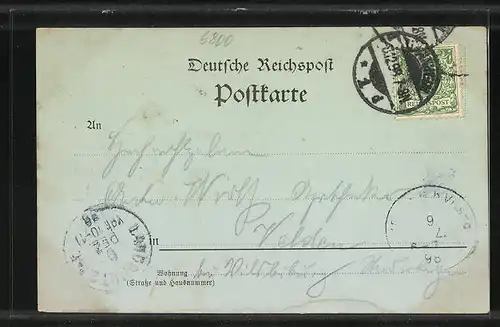 Mondschein-AK Mannheim, Stadtpark mit Sternwarte und Jesuitenkirche