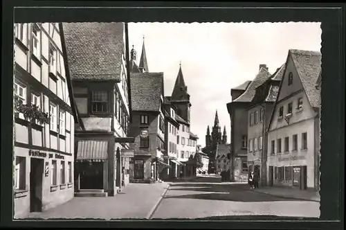 AK Ansbach, Martin-Luther-Platz mit Fachwerk