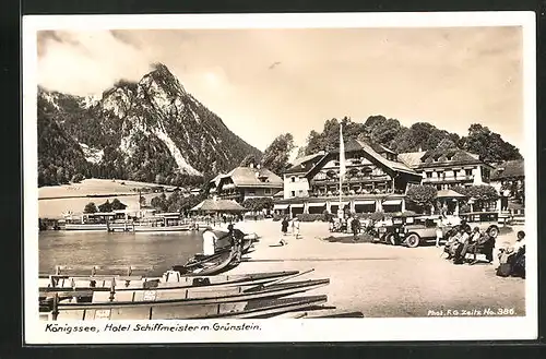 AK Königsee, Hotel Schiffmeister m. Grünstein