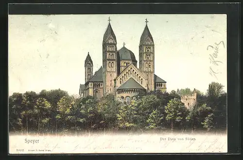AK Speyer, Der Dom von Süden