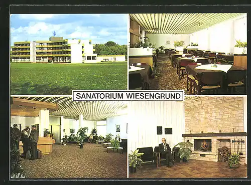 AK Bad Westernkotten, Sanatorium Wiesengrund, Mühlenweg 15, Innenansichten