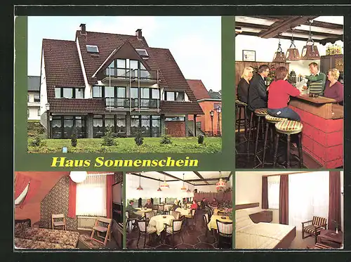 AK Uslar-Bollensen, Hotel Haus Sonnenschein, Innenansichten