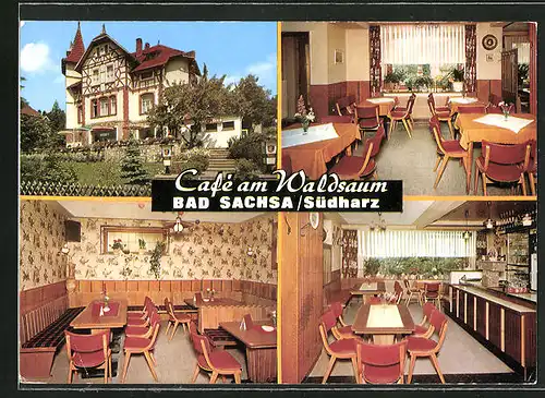 AK Bad Sachsa /Südharz, Café am Waldsaum, Pfaffenberg 31, Innenansichten
