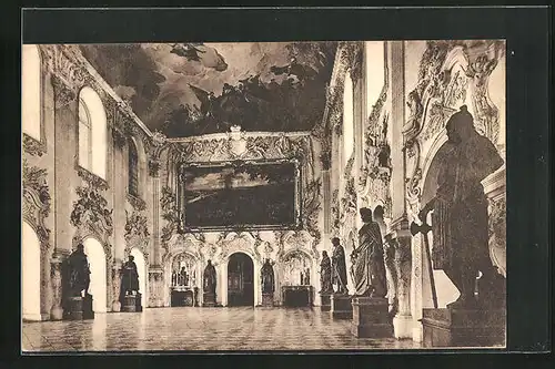 AK Schleissheim /München, Kgl. Schloss und Gemälde-Galerie, Der Vorsaal