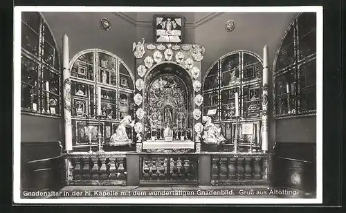 AK Altötting, Gnadenaltar in der hl. Kapelle mit dem Gnadenbild