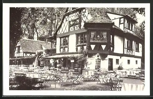 AK Strassburg, Gasthaus Bürchiesel Orangerie von D. Mentel