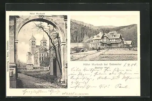 AK Gebweiler, Hotel von Wolf, Abtei Murbach