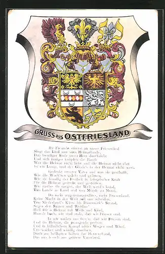 Künstler-AK Ostfriesland, wappen