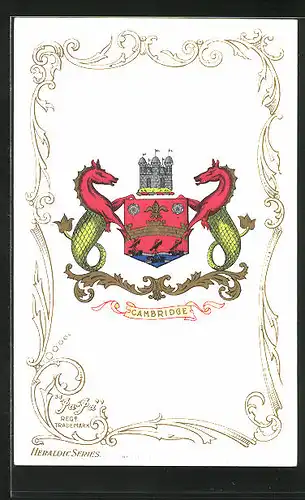 Künstler-AK Cambridge, Wappen