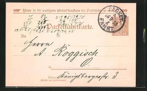 AK Private Stadtpost, Packetfahrtkarte Berlin, Maurermeister Otto Diebel
