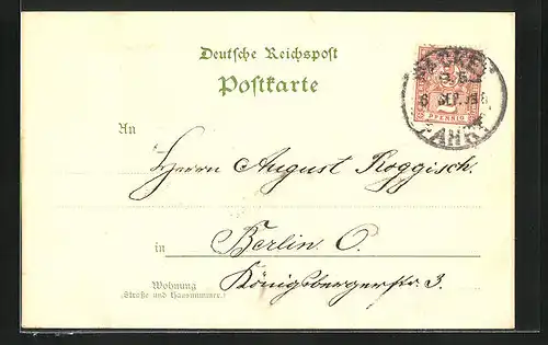 AK Stempel Private Stadtpost, Packetfahrt Berlin, Scheer & Petzold
