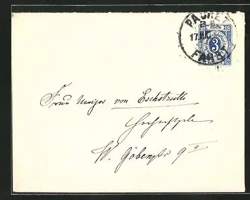 Briefumschlag Private Stadtpost Berlin, Stempel Packetfahrt
