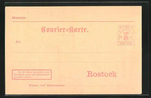 AK Rostock, Private Stadtpost Courier