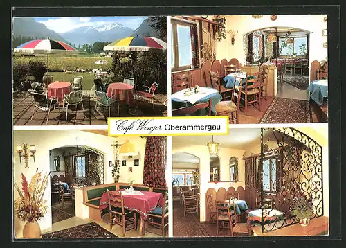 AK Oberammergau, Cafe Wenger, Ludwig-Lang-Strasse 20