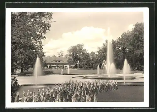 AK Fürth i. Bay., Stadtpark, Fontänenhof u. Milchgasthaus