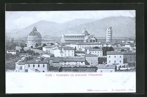 AK Pisa, Panorama coi principali Monumenti