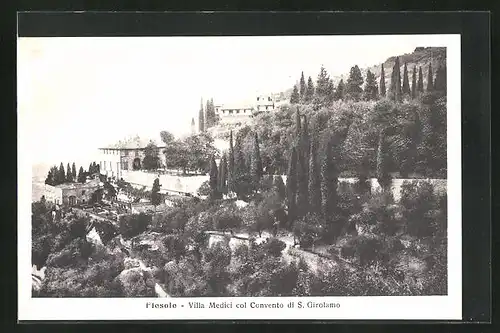 AK Fiesole, Villa Medici col Convento di S. Girolamo