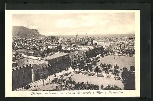 AK Palermo, Panorama con la Cattedrale e Monte Pellegrino