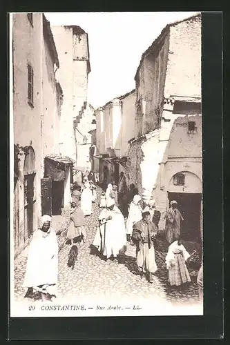 AK Constanine, Rue Arabe, Strassenpartie