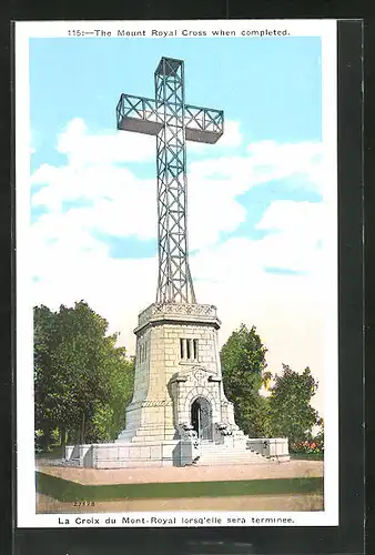 AK Montreal, The Mount Royal Cross when completed