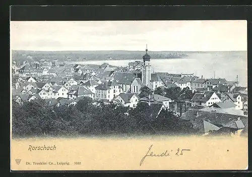 AK Rorschach, Teilansicht mit Kirche