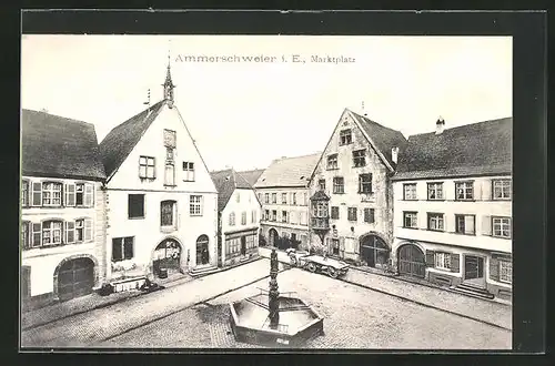 AK Ammerschweier, Gebäude am Marktplatz