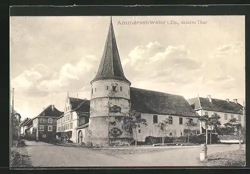 AK Ammerschweier, Strassenpartie am unteren Thor