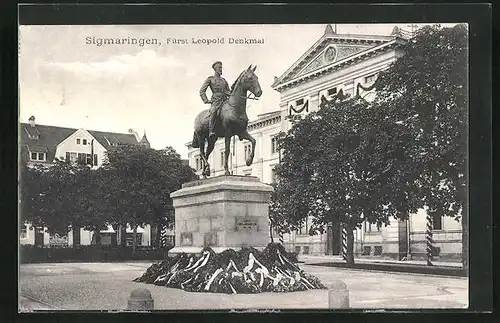 AK Sigmaringen, Fürst Leopold Denkmal