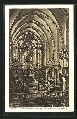 AK Brühl b. Köln, Innere Gesamtansicht der Franziskaner-Klosterkirche