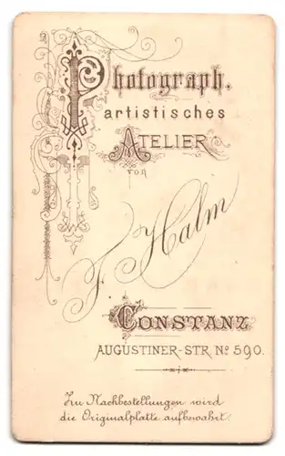 Fotografie F. Halm, Constanz, Augustiner-Str. 590, Portrait Mann in Lederhosen und Sakko