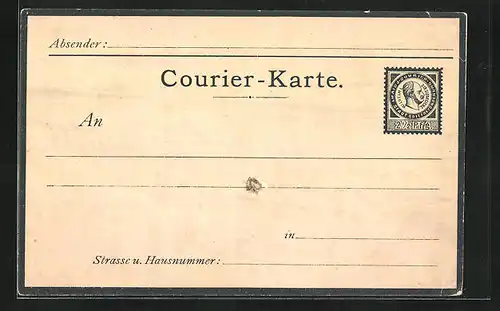 AK Magdeburg, Courier-Karte, Private Stadtpost 2,5 Pfennig