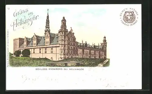 AK Helsingör, Private Stadtpost Packet-Fahrt, Schloss Kronborg