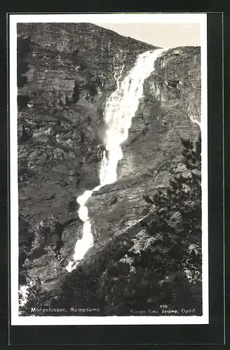 AK Norge, Romsdalen, Mongefossen, Wasserfall