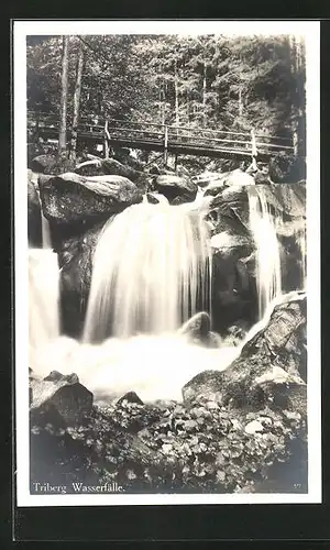 AK Triberg, Steg über die Wasserfälle