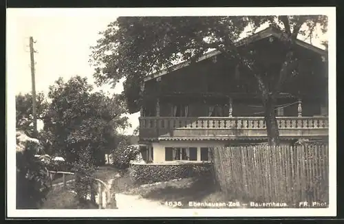 AK Ebenhausen - Zell, an einem Bauernhaus