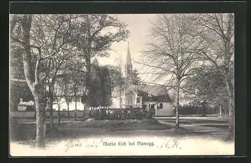 AK Maria Eich, auf dem Weg zur Kirche