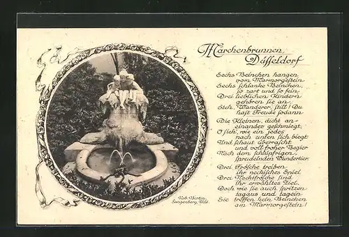 AK Düsseldorf, der Märchenbrunnen