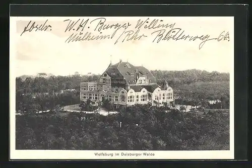 AK Duisburg, Blick auf das Kurhaus Wolfsburg