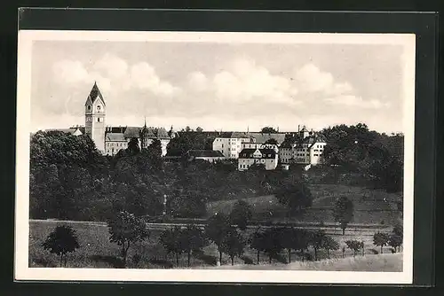 AK Scheyern in Oberbayern, Blick zum Kloster