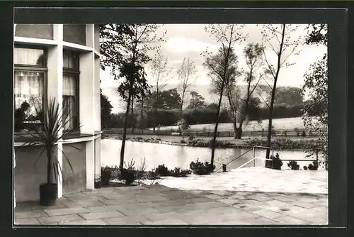 AK Brakel, Terrasse des Kurhotel Am Kaiserbrunnen