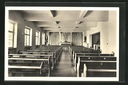 AK Paderborn, das Missionshaus Neuenbeken, im Kirchensaal
